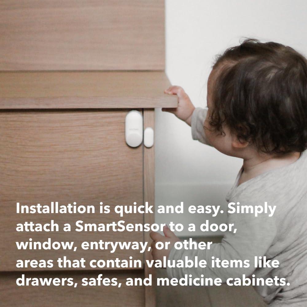 image:imageecobee Smart Sensor for Doors amp Windows 2 Pack Wifi Contact Sensor for Home Security Energy Savings Compatible with Smart Thermostats Temperature sensor white
