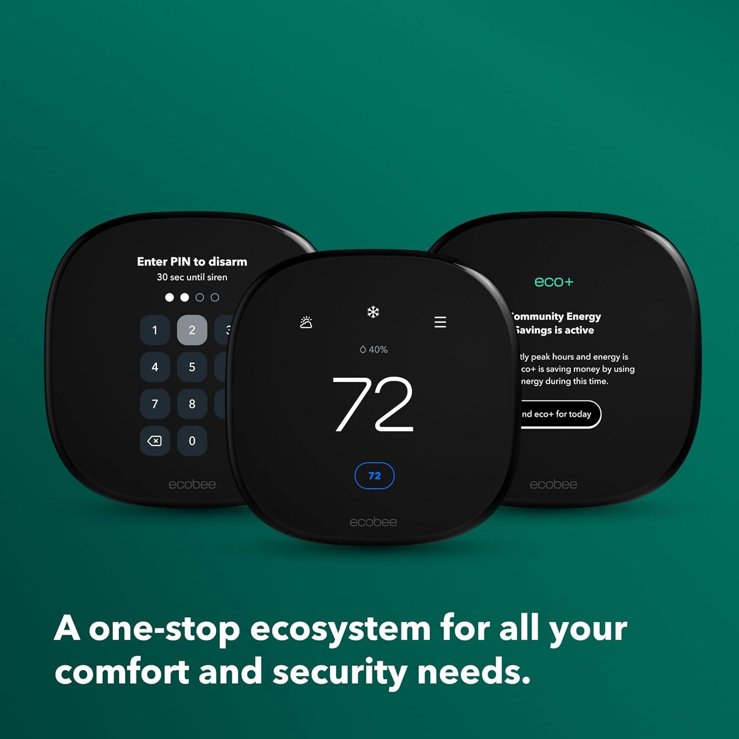image:imageecobee Smart Thermostat Enhanced Programmable Wifi Thermostat Works with Siri Alexa Google Assistant Energy Star Certified Smart HomeThermostat