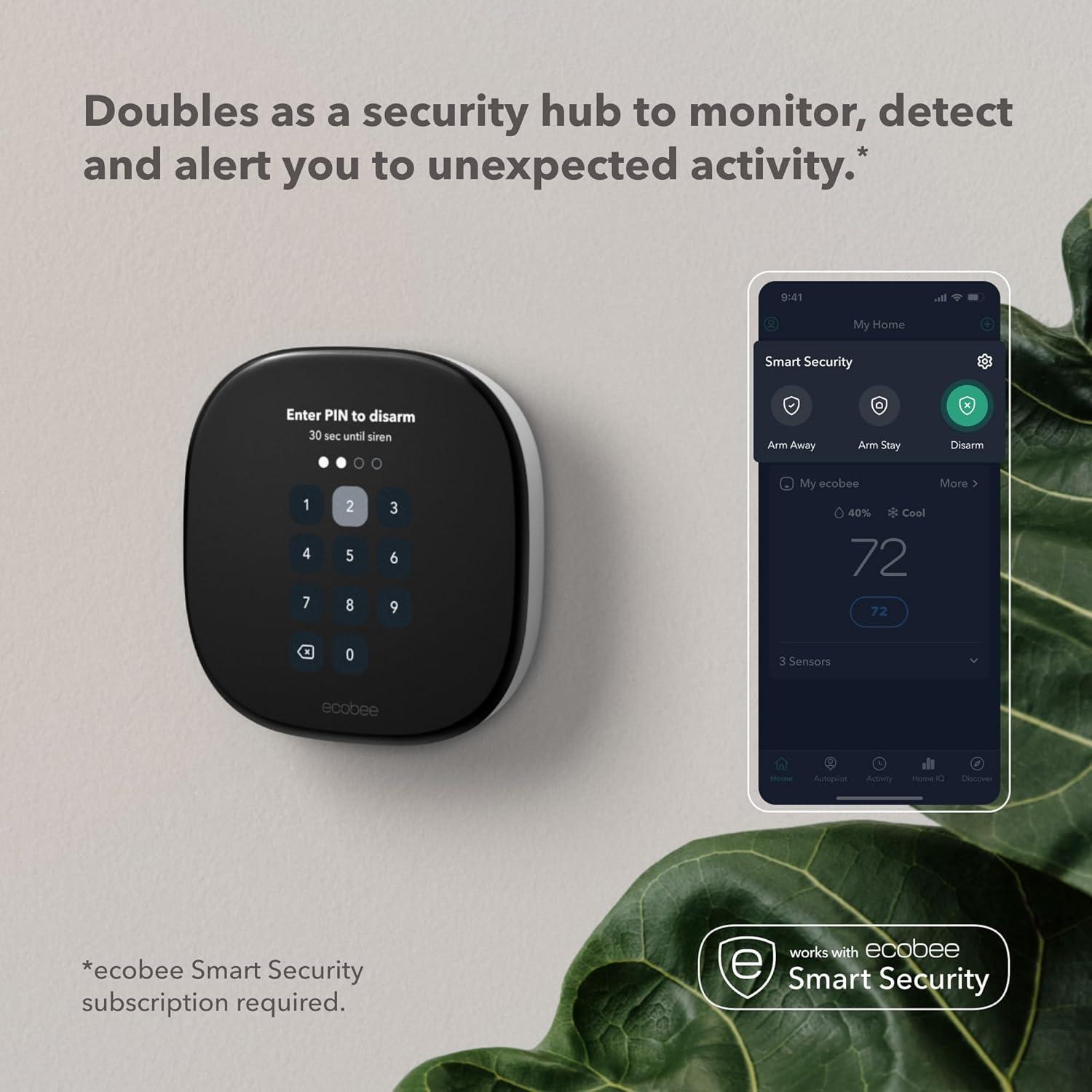 image:imageecobee Smart Thermostat Enhanced Programmable Wifi Thermostat Works with Siri Alexa Google Assistant Energy Star Certified Smart HomeThermostat