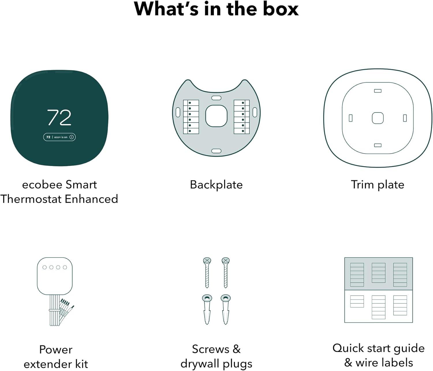 image:imageecobee Smart Thermostat Enhanced Programmable Wifi Thermostat Works with Siri Alexa Google Assistant Energy Star Certified Smart HomeThermostat