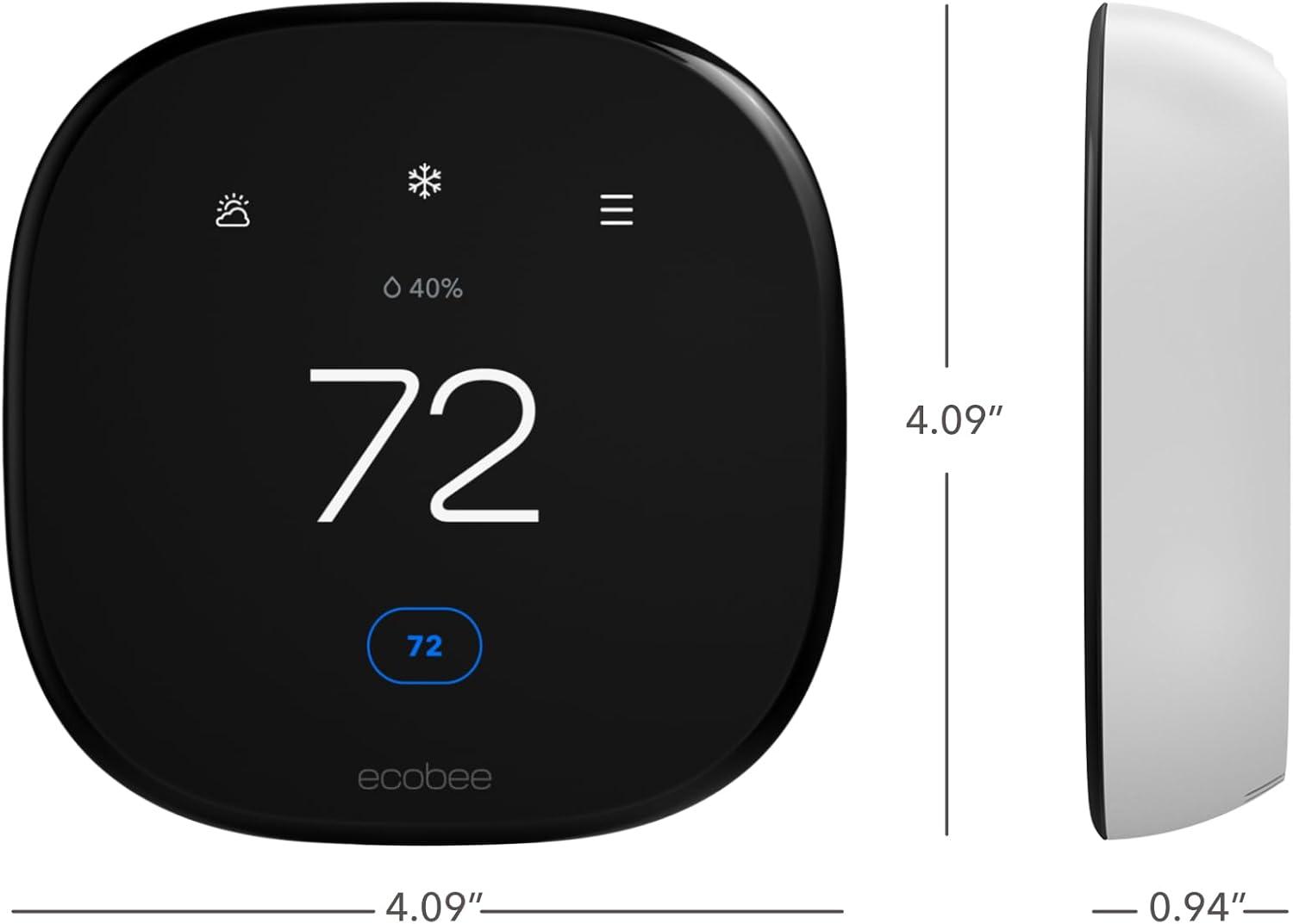 image:imageecobee Smart Thermostat Enhanced Programmable Wifi Thermostat Works with Siri Alexa Google Assistant Energy Star Certified Smart HomeThermostat