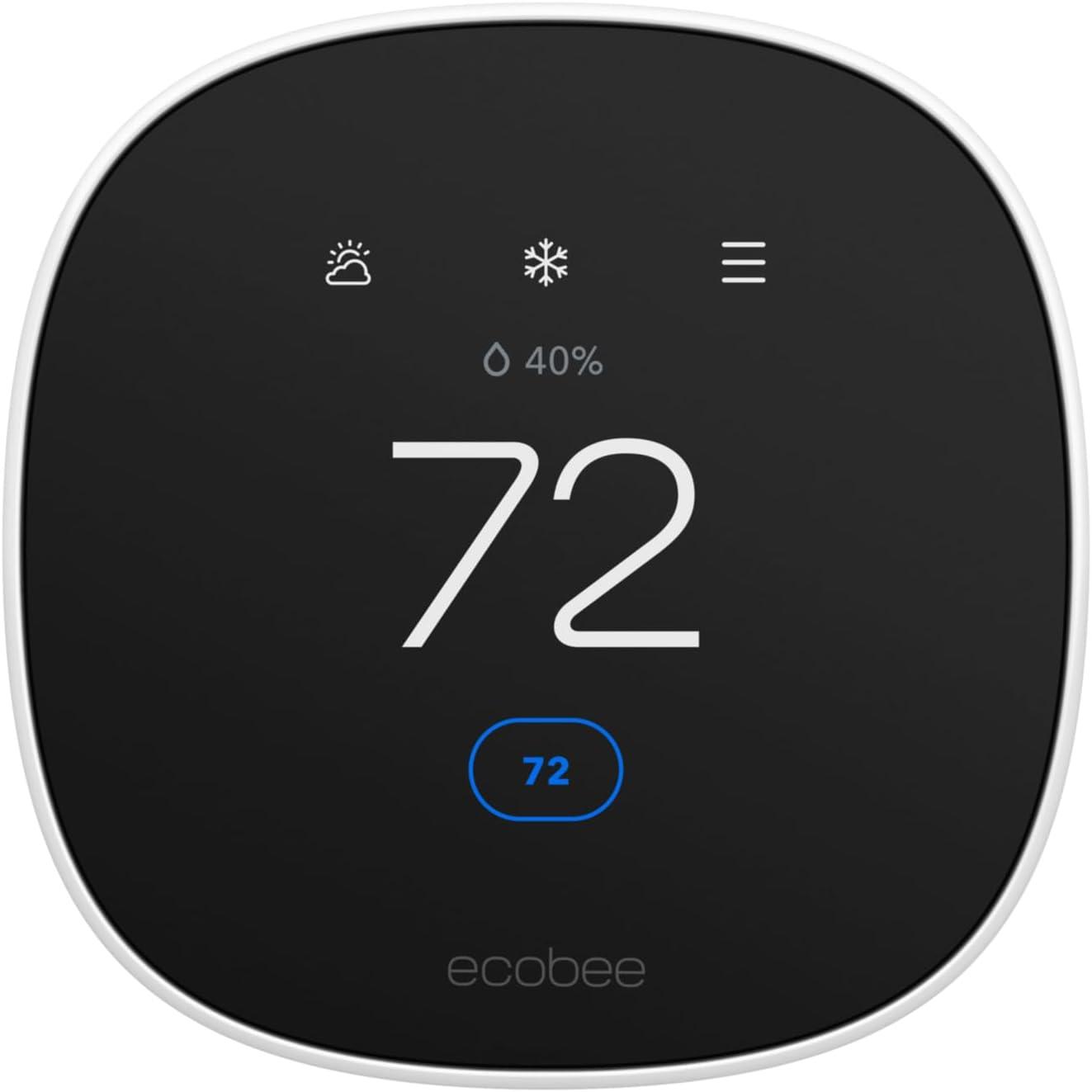image:imageecobee Smart Thermostat Essential Energy Star Certified programmable WiFi Thermostat Works with Siri Alexa and Google AssistantNew 2025 ecobee Smart Thermostat Essential Energy Star Certified programmable WiFi Thermostat Works with Siri Alexa and Google Assistant