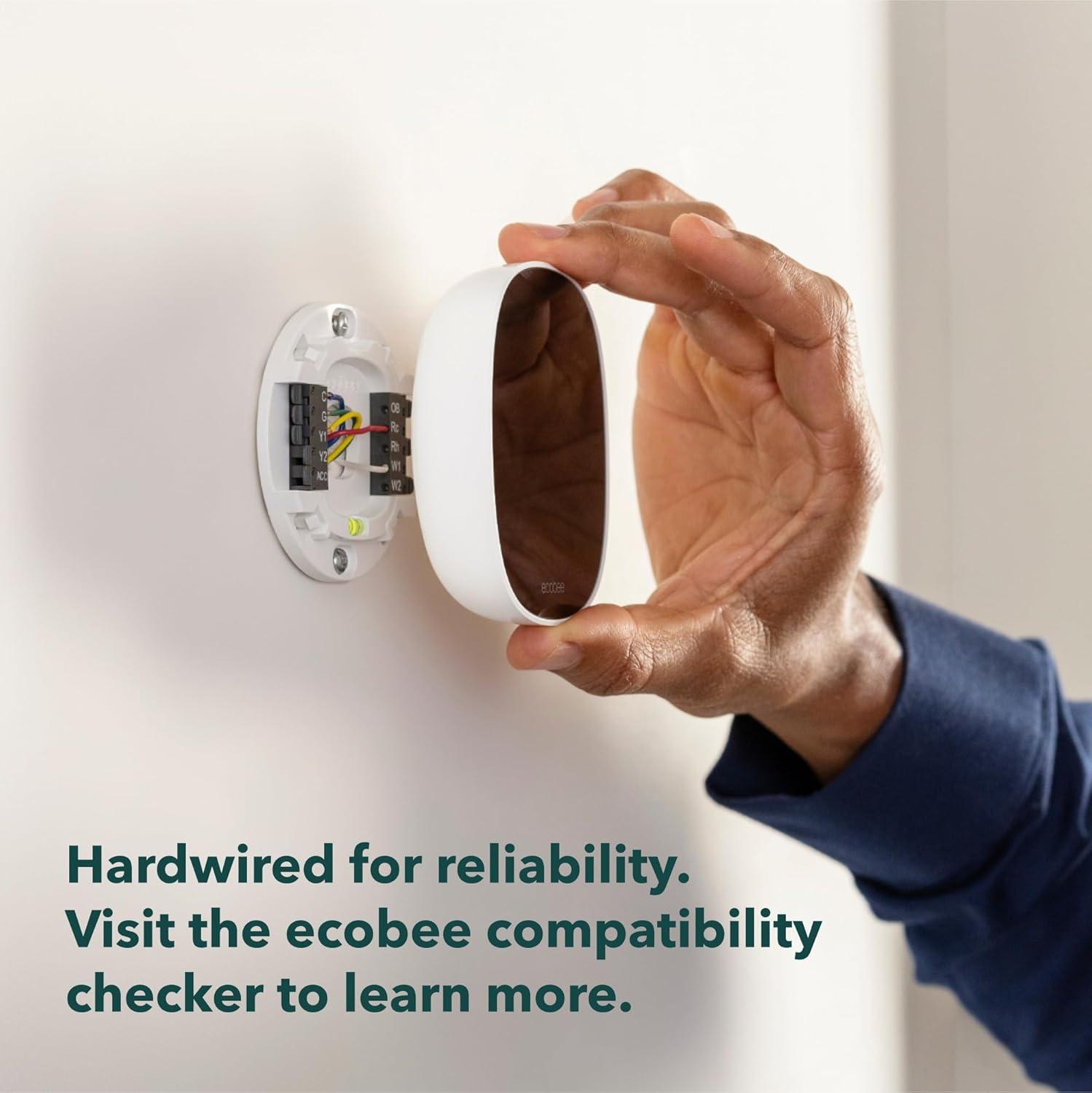 image:imageecobee Smart Thermostat Essential Energy Star Certified programmable WiFi Thermostat Works with Siri Alexa and Google AssistantNew 2025 ecobee Smart Thermostat Essential Energy Star Certified programmable WiFi Thermostat Works with Siri Alexa and Google Assistant