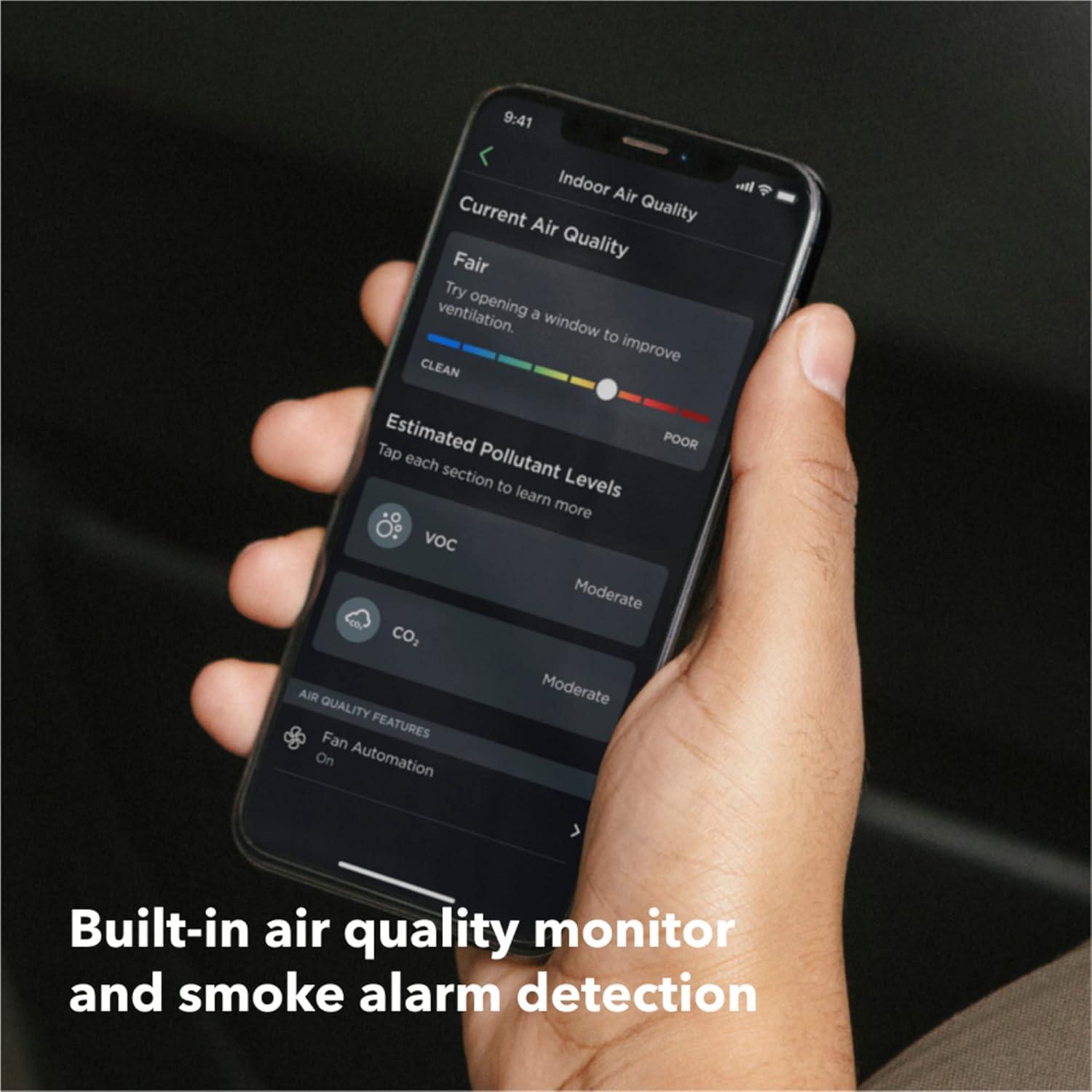 image:imageecobee Smart Thermostat Premium with Siri and Alexa and Built in Air Quality Monitor and Smart Sensor with SmartSensor for Doors and Windows 2Pack WhiteThermostat Door Window Sensors