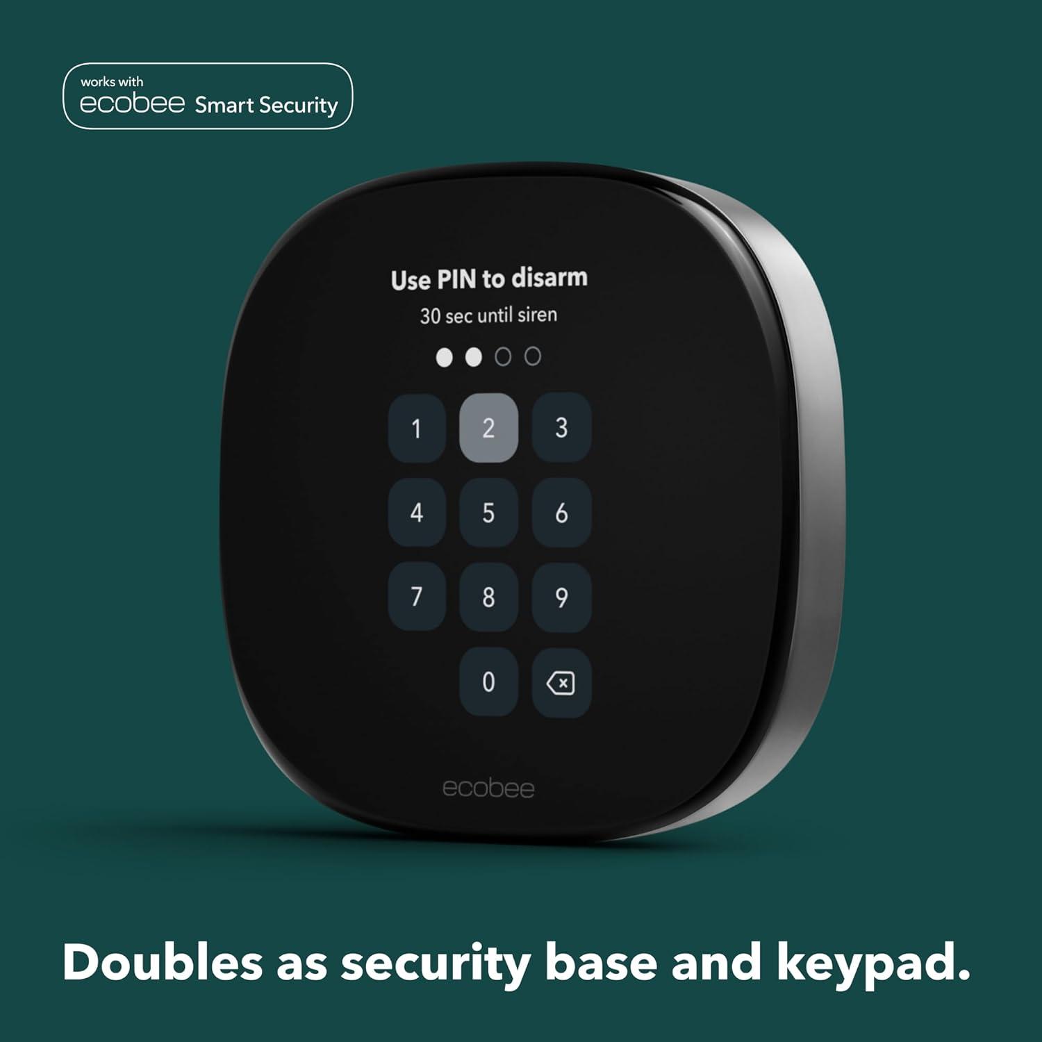 image:imageecobee Smart Thermostat Premium with Siri and Alexa and Built in Air Quality Monitor and Smart Sensor with SmartSensor for Doors and Windows 2Pack WhiteThermostat Door Window Sensors