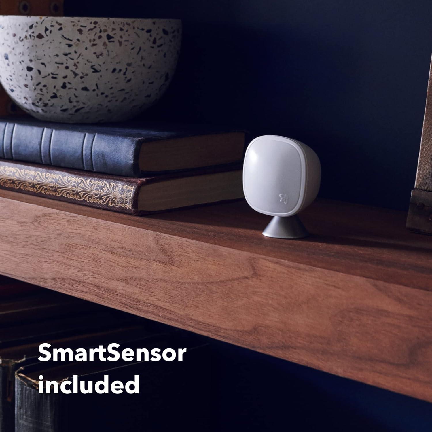 image:imageecobee Smart Thermostat Premium with Siri and Alexa and Built in Air Quality Monitor and Smart Sensor with SmartSensor for Doors and Windows 2Pack WhiteThermostat Door Window Sensors