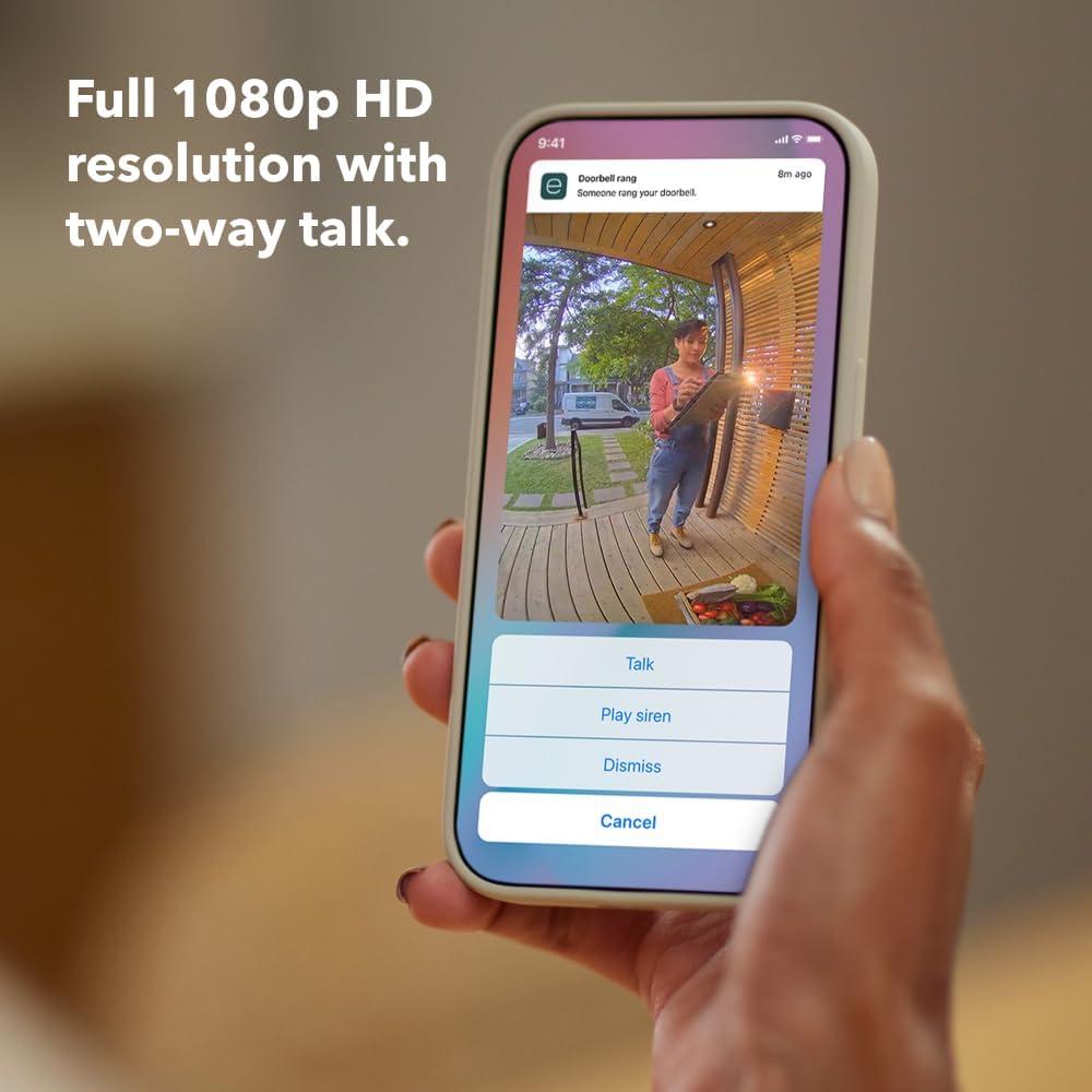 image:imageecobee Smart Video Doorbell Camera Wired with Industry Leading HD Camera Smart Security Night Vision Person and Package Sensors 2Way Talk and Video amp Snapshot RecordingSmart Doorbell Video Camera