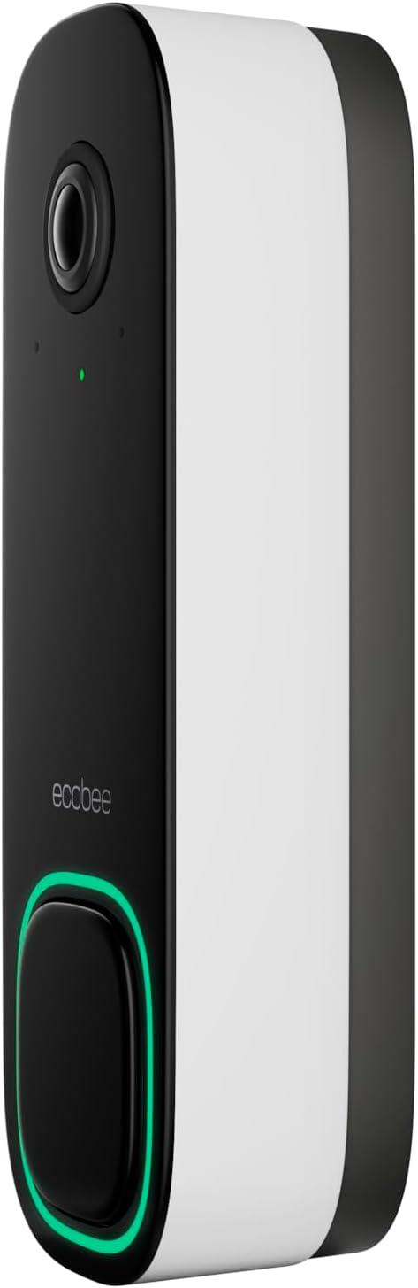 image:imageecobee Smart Video Doorbell Camera Wired with Industry Leading HD Camera Smart Security Night Vision Person and Package Sensors 2Way Talk and Video amp Snapshot RecordingSmart Doorbell Video Camera