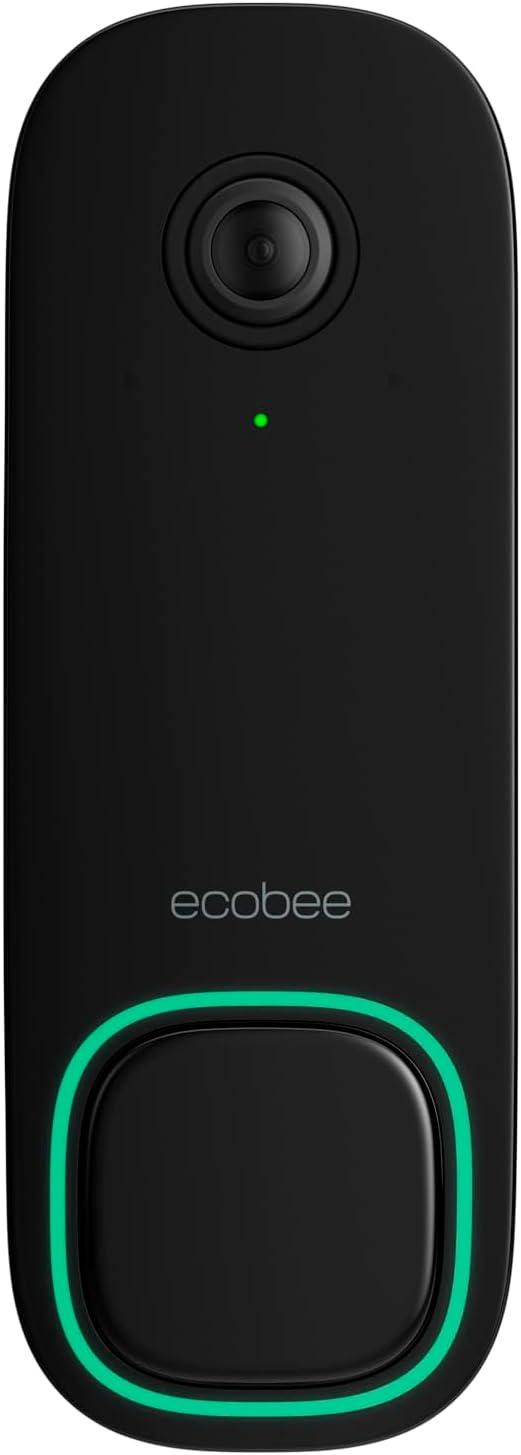 image:imageecobee Smart Video Doorbell Camera Wired with Industry Leading HD Camera Smart Security Night Vision Person and Package Sensors 2Way Talk and Video amp Snapshot RecordingSmart Doorbell Video Camera