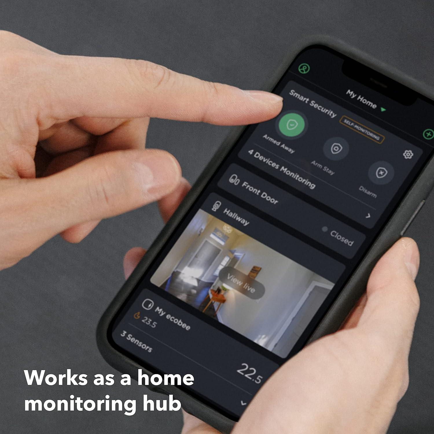 image:imageecobee SmartCamera Indoor WiFi Security Camera Smart Home Security System 1080p HD 180 Degree FOV Night Vision 2Way Audio Works with Apple HomeKit Alexa Built In1 Count Pack of 1