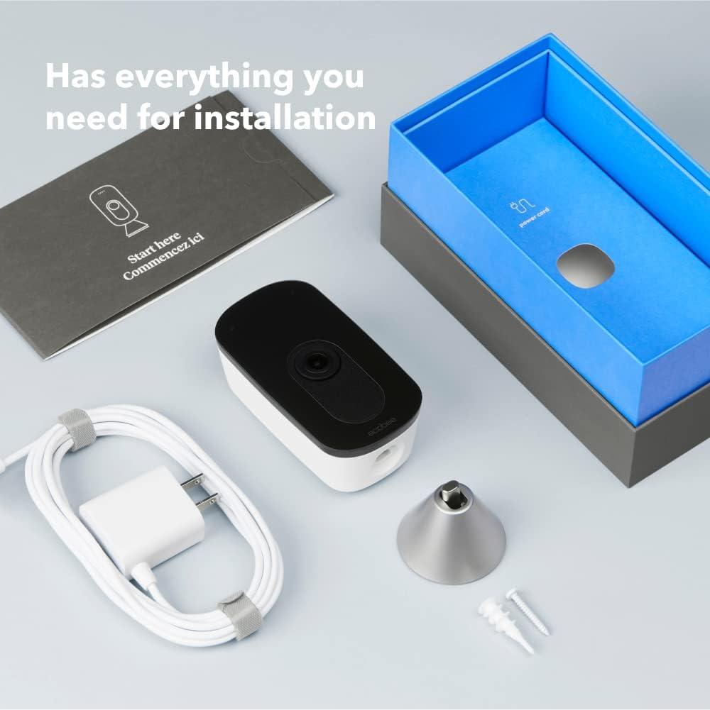 image:imageecobee SmartCamera Indoor WiFi Security Camera Smart Home Security System 1080p HD 180 Degree FOV Night Vision 2Way Audio Works with Apple HomeKit Alexa Built In1 Count Pack of 1