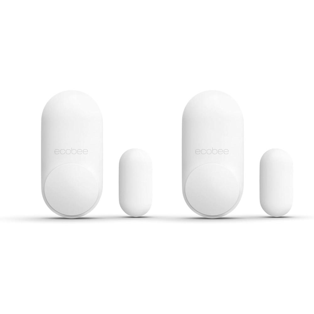 image:imageecobee Smart Sensor for Doors amp Windows 2 Pack Wifi Contact Sensor for Home Security Energy Savings Compatible with Smart Thermostats Temperature sensor white