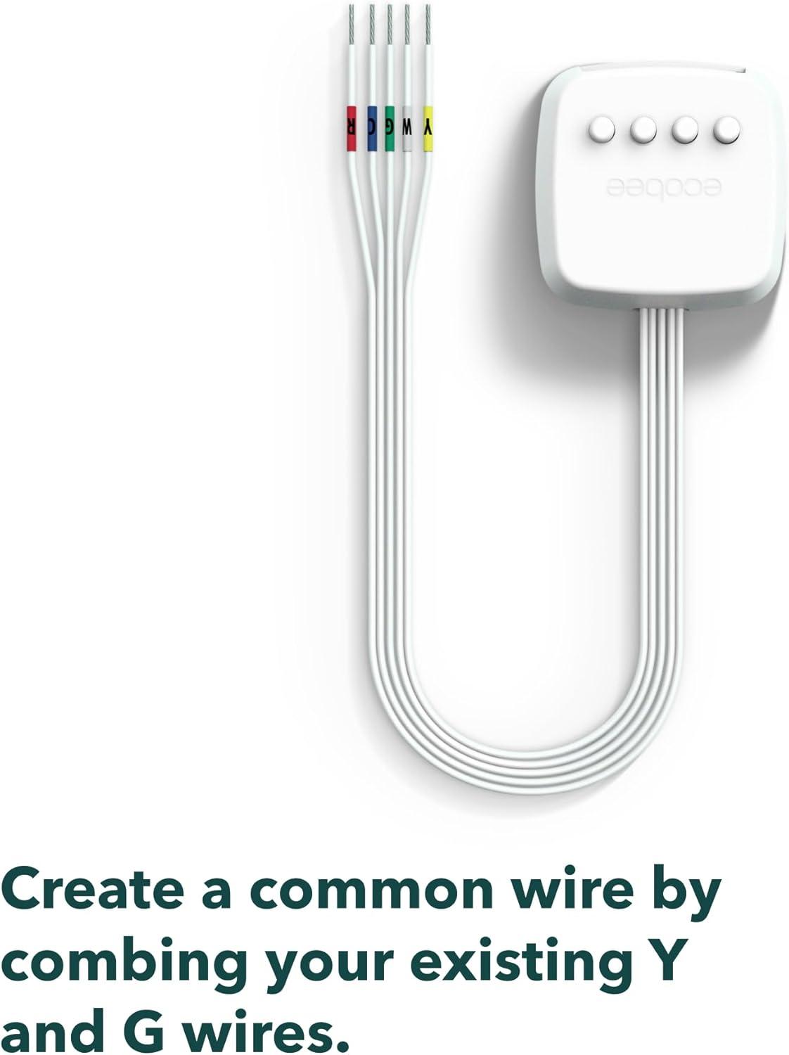image:imageecobee Power Extender Kit CWire Adapter for ecobee Smart Thermostat Essential Programmable WiFi Thermostat Accessory