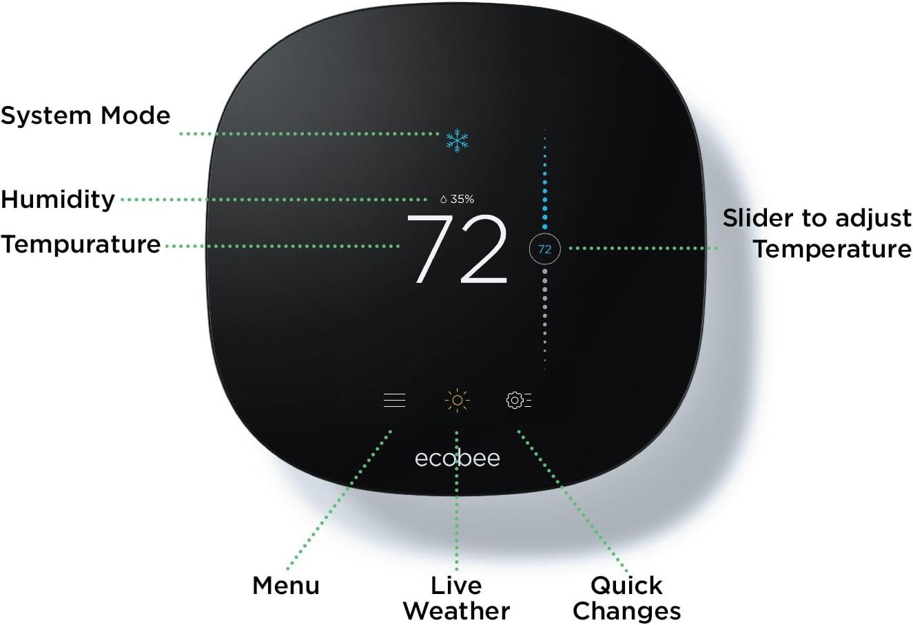image:imageecobee EBSTATe3L01 3 Lite Thermostat WiFi Works with Amazon Alexa