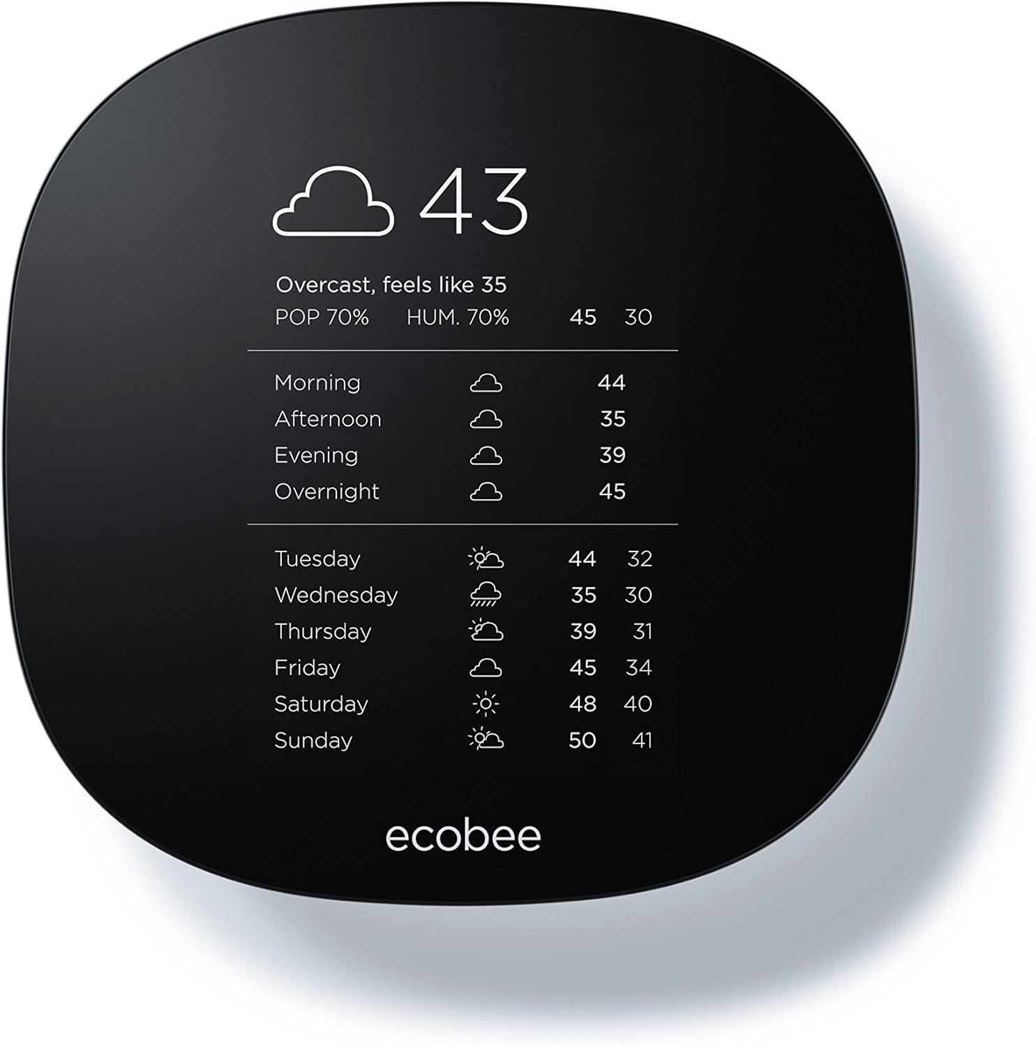 image:imageecobee EBSTATe3L01 3 Lite Thermostat WiFi Works with Amazon Alexa