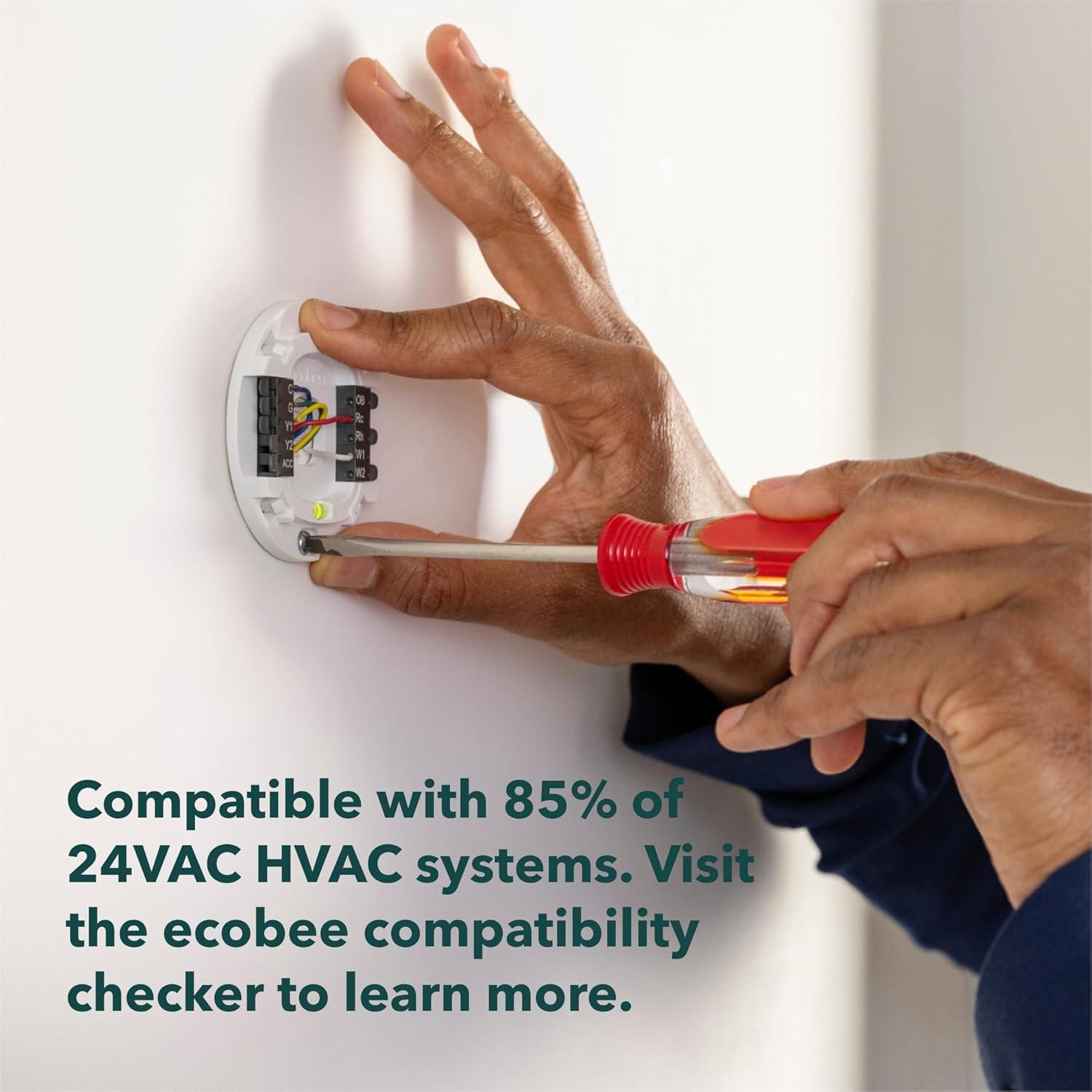 image:imageecobee Smart Thermostat Essential with Trim Kit Programmable WiFi Thermostat ecobee Trim PlateEssential Trim Kit