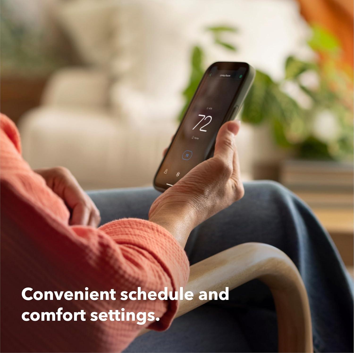 image:imageecobee Smart Thermostat Essential with Trim Kit Programmable WiFi Thermostat ecobee Trim PlateEssential Trim Kit
