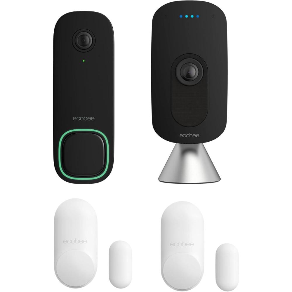 image:imageecobee Home Security Bundle with Smart Doorbell Camera Wired SmartSensor for Doors and Windows and SmartCamera with Voice ControlHome Security Bundle with 30 Day Subscription Trial