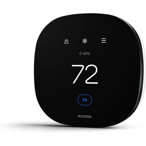 ecobee3 Lite Smart Thermostat – Programmable Wifi Thermostat – Works with Siri, Alexa, Google Assistant – Energy Star Certified – DIY Install, Black(Black)